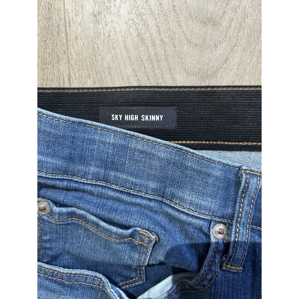 Torrid Premium Women's Blue Medium Wash Skinny Denim Jeans 5-Pocket Size 22R - Picture 3 of 4